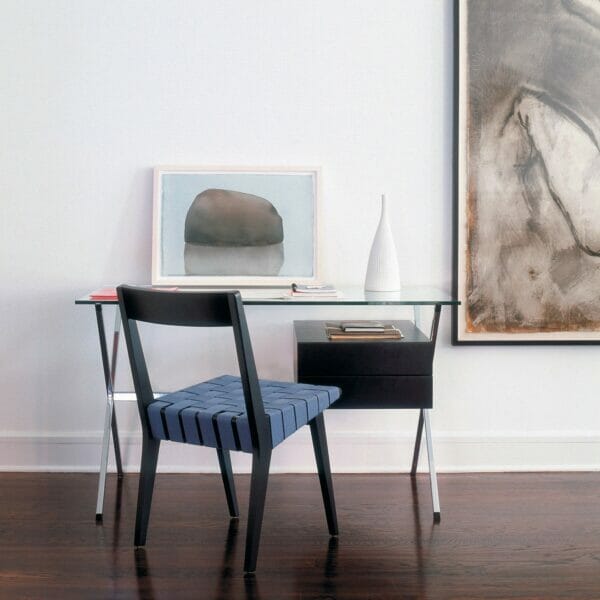 Albini Desk by Knoll, Franco Albini Glass Table, Contemporary Floating Pedestal Desk