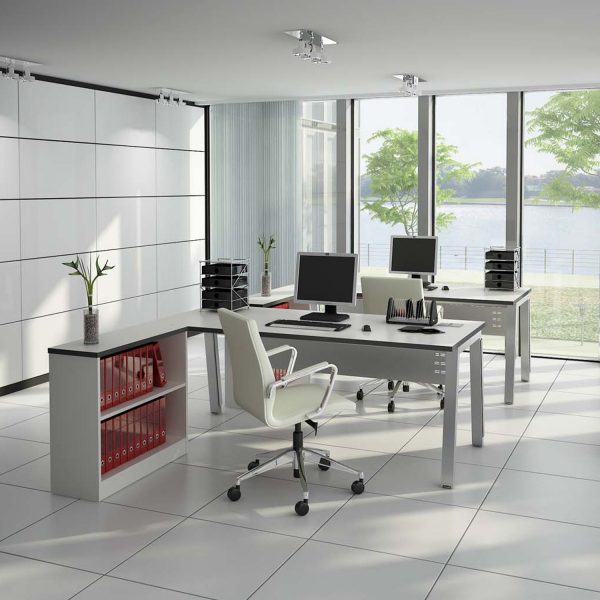 Linnea Desks with additional working space area
